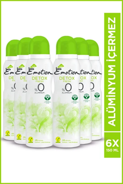 EMOTİON Detox Fresh Kadın Deodorant 6x150ml