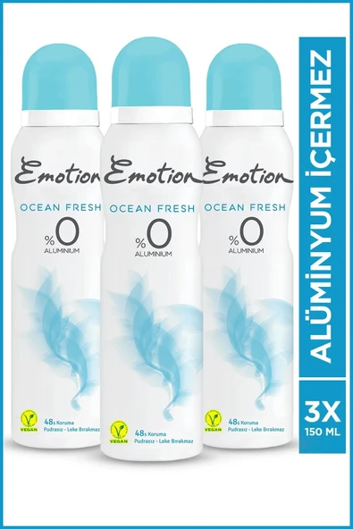 EMOTİON Ocean Fresh Kadın Deodorant 3x150ml