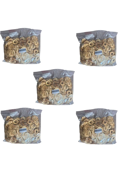 ANAMOUR NATURAL Elma Kurusu Cips Elma (Şekersiz) Kuru Meyve Kıtırı 1 KG (5 Adet)