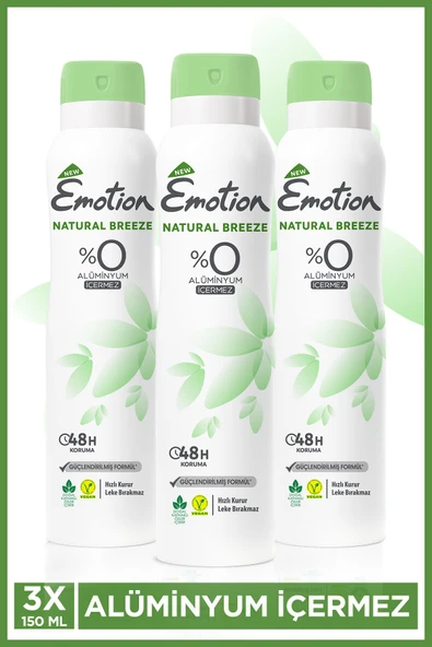 EMOTİON Natural Breeze Kadın Deodorant 3x150ml