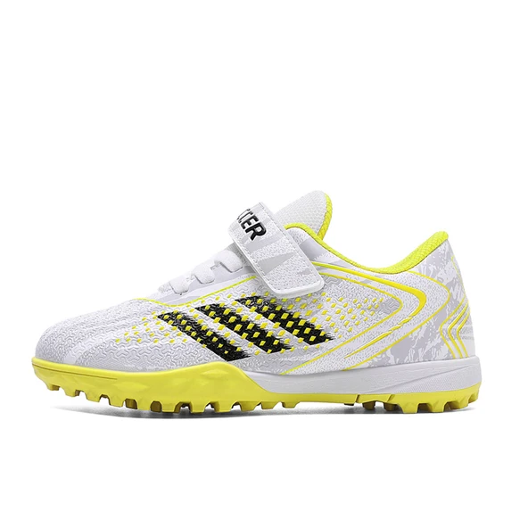 Unisex Çocuk Krampon Futbol Ayakkabısı (Beyaz-5)