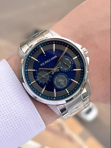 U.S.Polo Assn Çelik Kordon İç Fonksiyonları Aktif 5 Atm Suya Dayanıklı Erkek Kol Saati USPA.FS1000.03 - 3