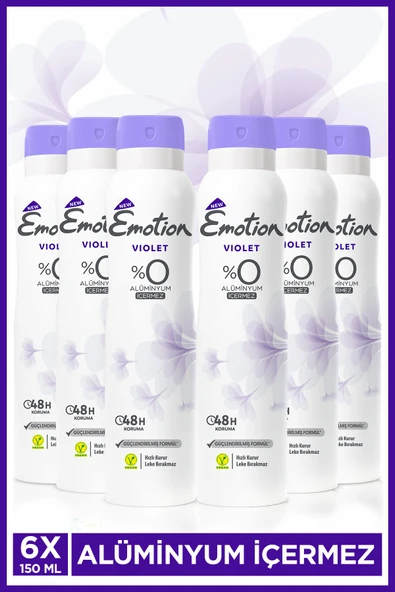 EMOTİON Violet Kadın Deodorant 6x150ml
