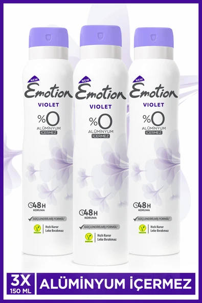 EMOTİON Violet Kadın Deodorant 3x150ml