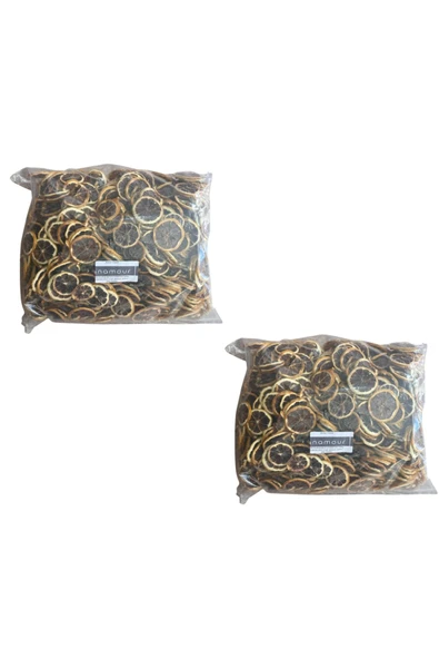 ANAMOUR NATURAL Kabuklu Limon Kurusu - Cips Portakal (Şekersiz) - Kuru Meyve Kıtırı 1 KG (2 Adet)