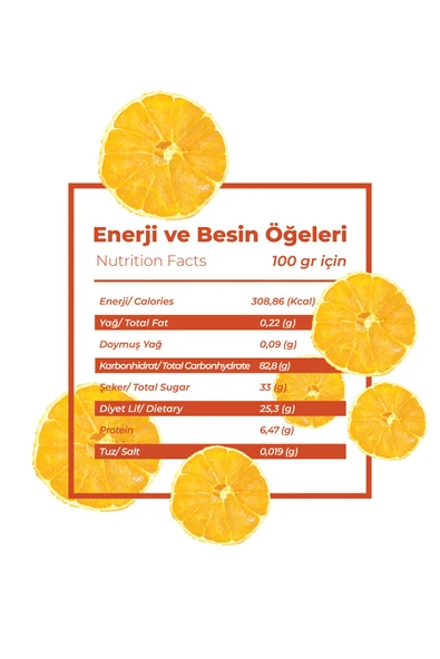 ANAMOUR NATURAL Kabuklu Portakal Kurusu - Cips Portakal (Şekersiz) - Kuru Meyve Kıtırı 1 KG (2 Adet) - 2
