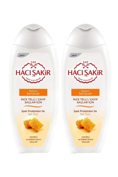 HACI ŞAKİR Şampuan Bal Özlü 2'si 1 Arada 500 ml X 2 Adet