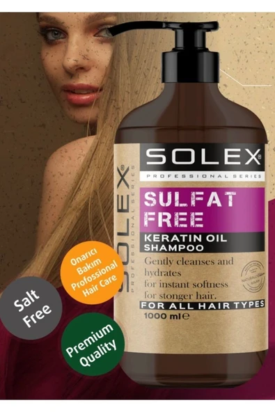 SOLEX Sulfat Free Keratin Oıl Shampoo (KERATİN ÖZLÜ) 1.000 ml