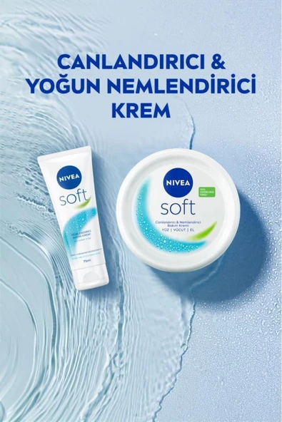 NİVEA Soft Nemlendirici Vücut Bakım Kremi 200ml, Jojoba Yağı, E Vitamini, Yüz Vücut El, Yumuşak Cilt Hissi - 6