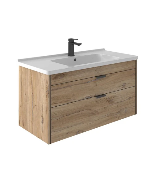 Orka Trio 65 cm MDF Çekmeceli Senza Asma Banyo Dolabı Takımı - Resim 2