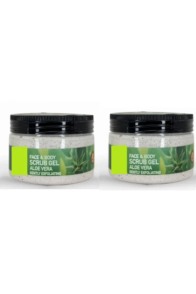 OSTWİNT Face And Body Yüz ve Vücut İçin Peeling Etkili Scrub Gel Aloe Vera 300ml+300 ML
