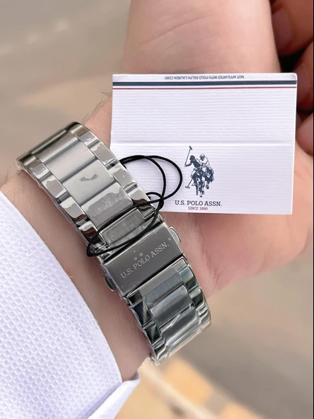 U.S.Polo Assn Çelik Kordon İç Fonksiyonları Aktif 5 Atm Suya Dayanıklı Erkek Kol Saati USPA.FS1000.4 - Resim 5