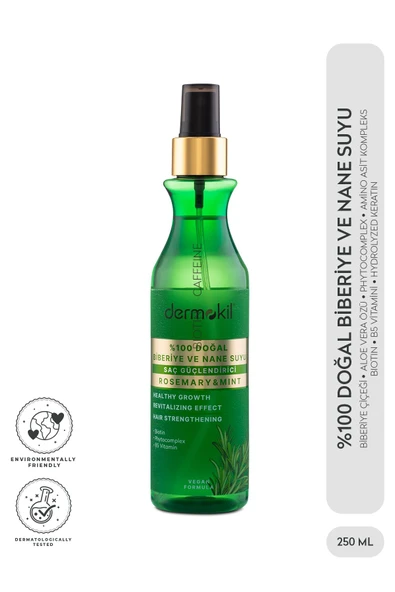 DERMOKİL Biberiye Suyu %100 Doğal Saç Güçlendirici Sprey 250 ml