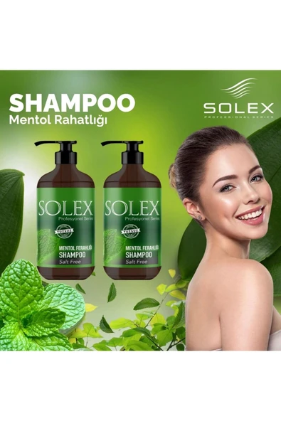 SOLEX Tuzsuz Professıonal Serıes Mentol Keratin Özlü Şampuan 1.000 ml+1000 ML