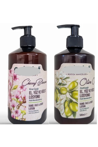 OSTWİNT El-Vücut Losyonu Kiraz Çiçeği 500 ml+ Zeytin Yağı 500 ml