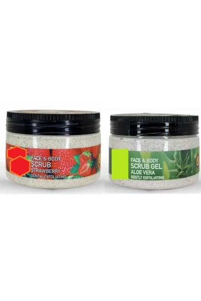 OSTWİNT Çilek & Aloe Vera Scrub Peeling Gel 300 ML+300 ML