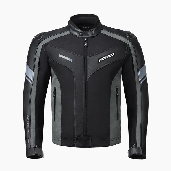 SCOYCO JK152 4 MEVSİM KORUMALI GRİ MOTOSİKLET MONT - Resim 3