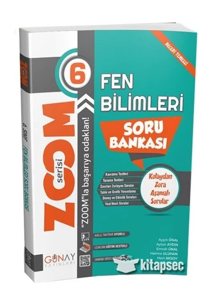 Günay Yayınları 6. Sınıf Zoom Serisi Fen Bilimleri Soru Bankası