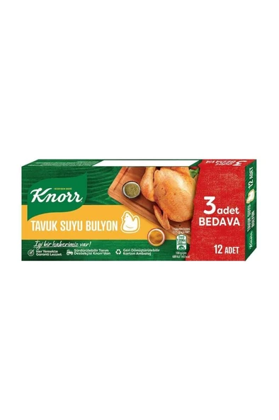 Knorr Tavuk Suyu Bulyon 12 Adet