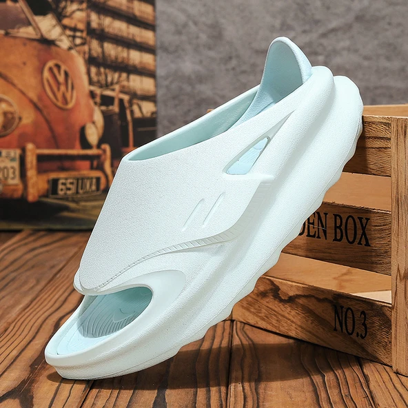 Unisex Yazlık Terlik Sandalet (Köpük Mavisi-2)