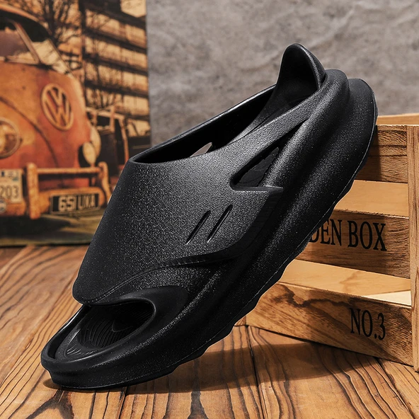 Unisex Yazlık Terlik Sandalet (Siyah-1)