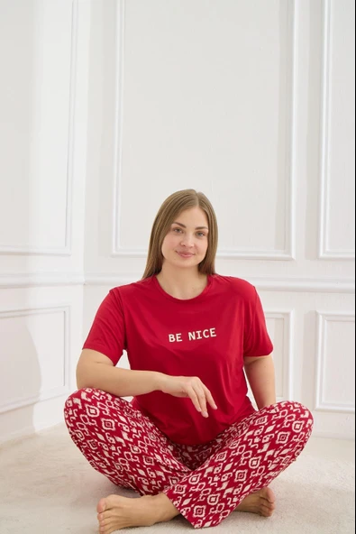Mihra 50502-1122 Kadın Büyük Beden Pijama Takımı