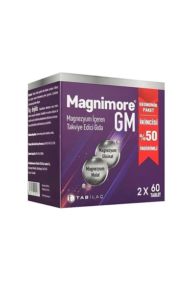 Magnimore GM Magnezyum 60 Tablet 2 Adet