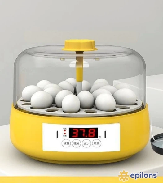 Mini Otomatik Ev Tipi Kuluçka: Papağan Bıldırcın Kuluçka Makinesi 18li Yumurtalı Mx-18 ürün görseli