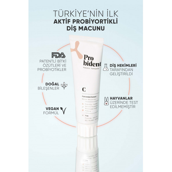 Probident Probiyotik Diş Macunu Zerdeçal Özüt İlaveli - 2