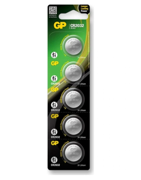 Gp Cr2032 Dl2032 3 V Pil x (5 adet)