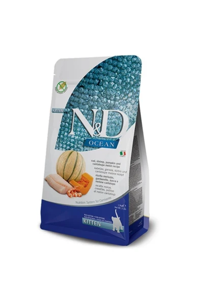 N&D Ocean Yavru Kedi Maması Balkabaklı Morina Karides Kavun 5 Kg