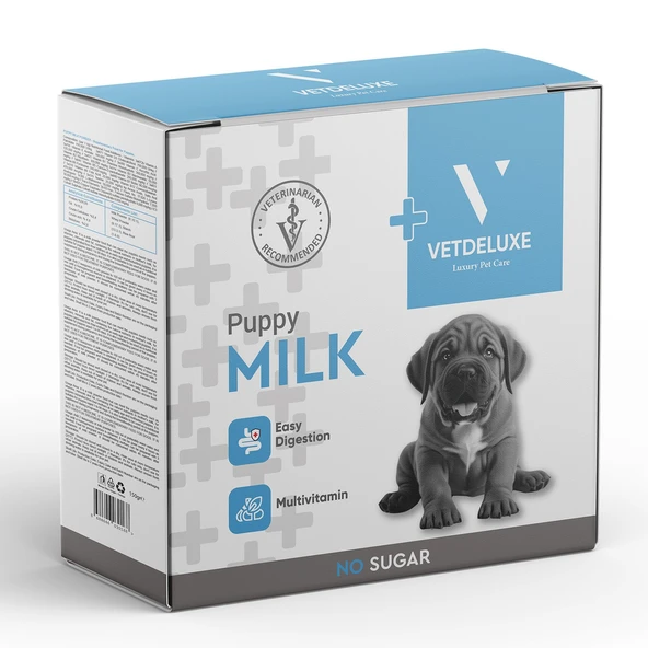 VETDELUXE Puppy Milk Hamile ve Yavru Köpekler İçin Taurinli ve Vitaminli Köpek Süt Tozu 150 gr