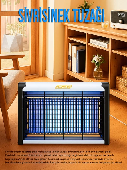 Sivrisinek Tuzağı Elektronik Sivrisinek Öldürücü Kokusuz, Sessiz Dış Ortamda Kullanıma Uygun - 2