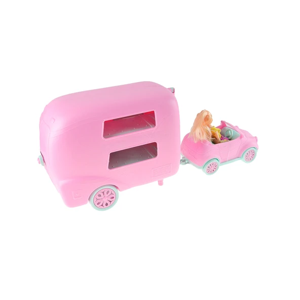 Oyuncak Karavan Cindy Bebek Arabası Karavanı Aksesuarları 6 Parça - 2