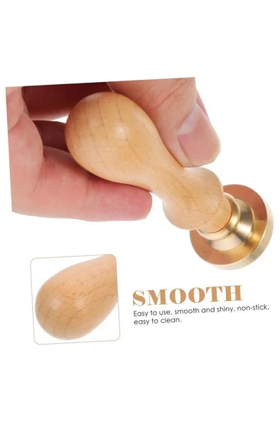 Ahşap Mum Mühür Sapı Cilalı Kayın Ağacı G15 Özel Tasarım M8 Dişli - 5