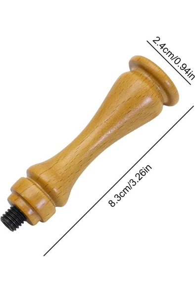 Ahşap Mum Mühür Sapı Cilalı Kayın Ağacı G14 Özel Tasarım M8 Dişli - Resim 8