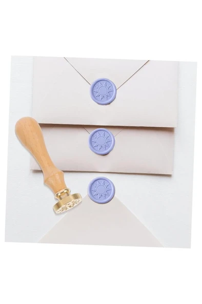 Ahşap Mum Mühür Sapı Cilalı Kayın Ağacı G15 Özel Tasarım M8 Dişli - 7