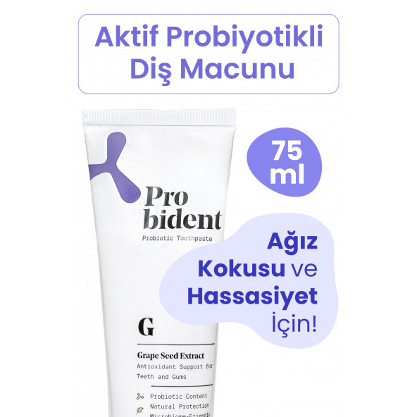 Probident Probiyotik Diş Macunu Üzüm Çekirdeği Özüt İlaveli