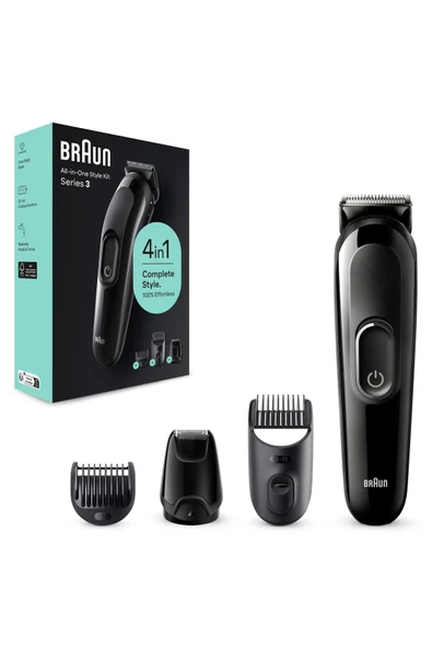 Braun Series 3 Sk3400 Hepsi Bir Arada Şekillendirme Seti, 4’ü 1 Arada Erkek Bakım Kiti - 2