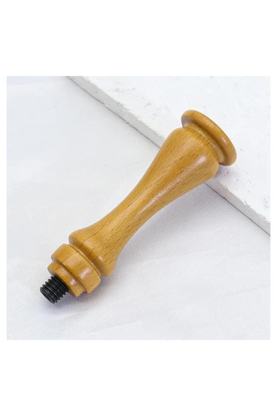 Ahşap Mum Mühür Sapı Cilalı Kayın Ağacı G14 Özel Tasarım M8 Dişli ürün görseli