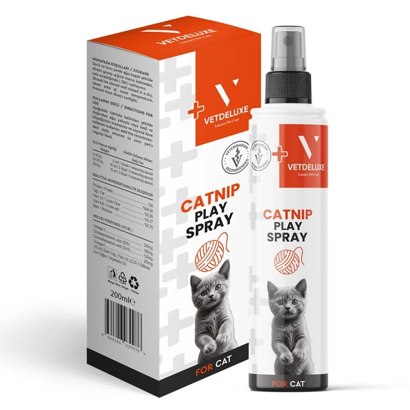 VETDELUXE Catnip Play Spray Kediler İçin Kediotlu Oyun Spreyi 150 ml
