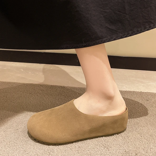 Kadın Platform Loafer Terlik (Haki)