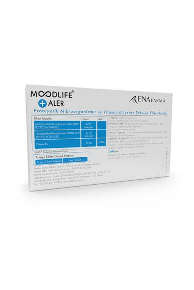 Moodlife Aler Probiyotik D Vitamin 30 Kapsül - 6