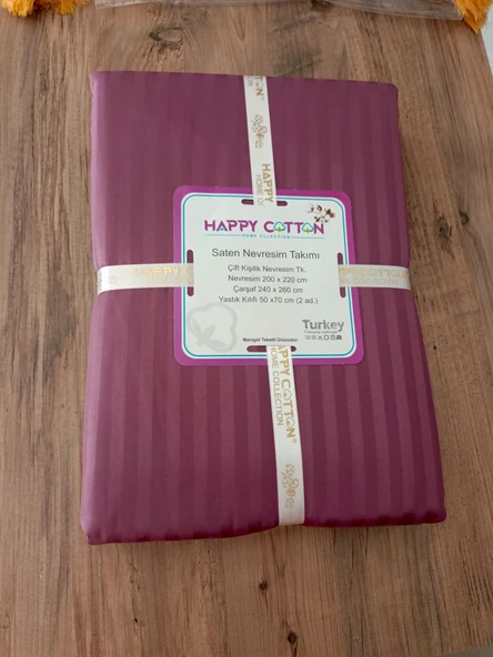 % 100 PAMUK SATEN  ÇİFT KİŞİLİK NEVRESİM TAKIMI - 2