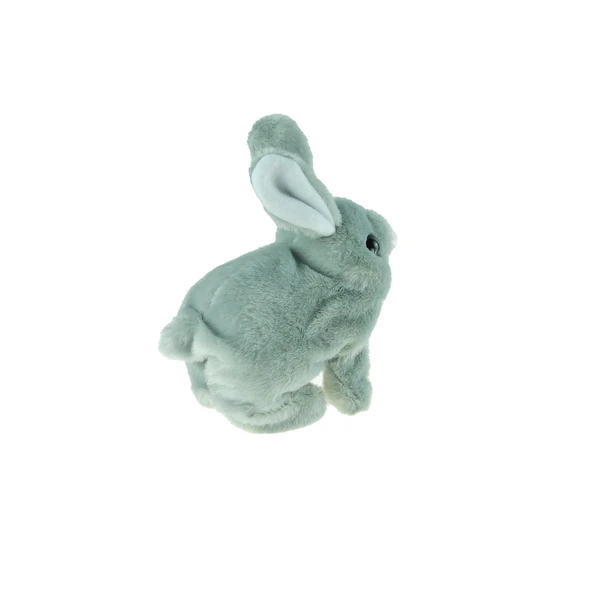Oyuncak Tavşan Sevimli Pelüş Tavşan Gri Sesli Hareket Pilli 17Cm - 3