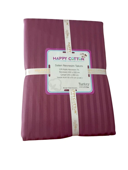 % 100 PAMUK SATEN  ÇİFT KİŞİLİK NEVRESİM TAKIMI - 3