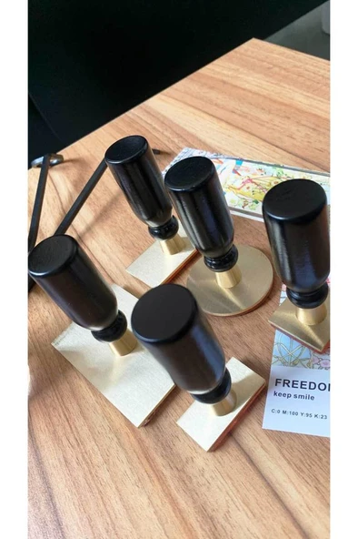 Ahşap Mum Mühür Sapı Siyah Boyalı Kayın Ağacı G22 Özel Tasarım - Resim 5