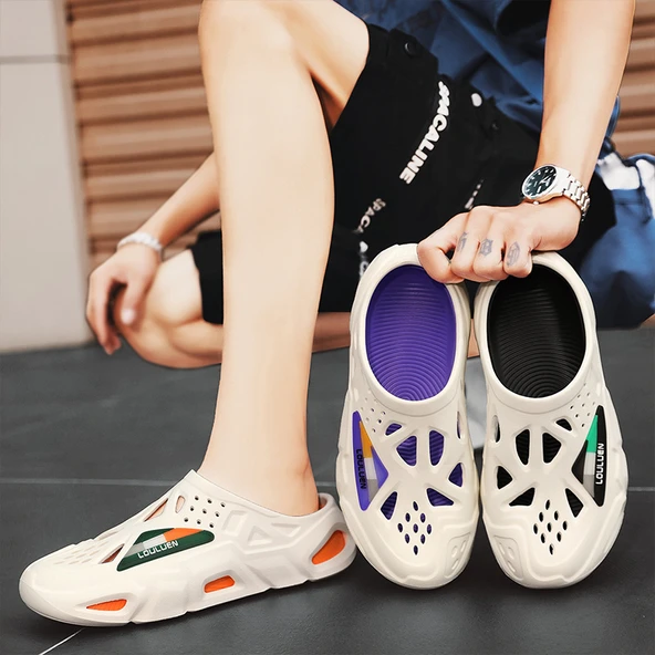 Erkek Terlik Sandalet - EVA - Plaj ve Su Ayakkabısı (Mor) - Resim 6