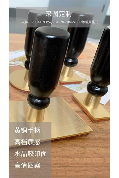 Ahşap Mum Mühür Sapı Siyah Boyalı Kayın Ağacı G22 Özel Tasarım - Resim 6