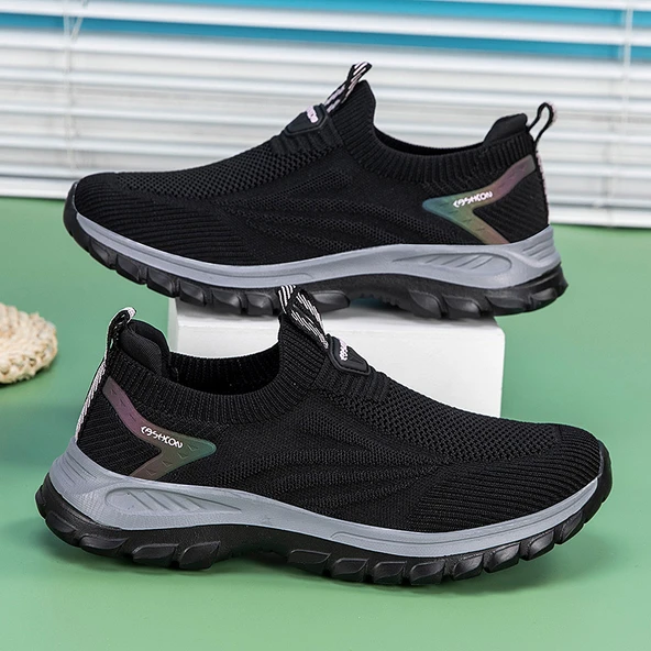 Unisex Kaymaz Taban Yürüyüş Ayakkabısı (Koyu Gri) - Resim 5